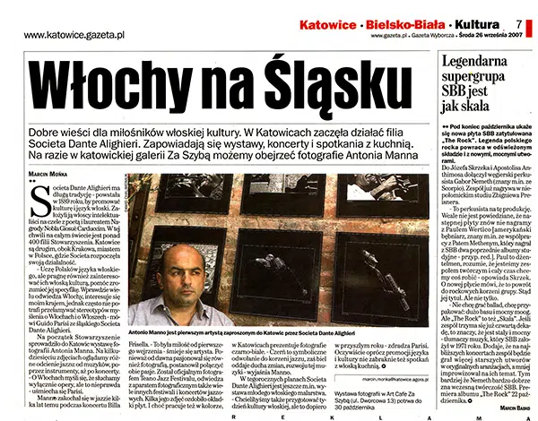 Ritaglio articolo Katowice 2007